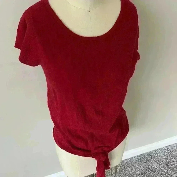 Madewell Women’s Tie-Front Marin Sweater Tee Small NWT - Picture 4 of 6